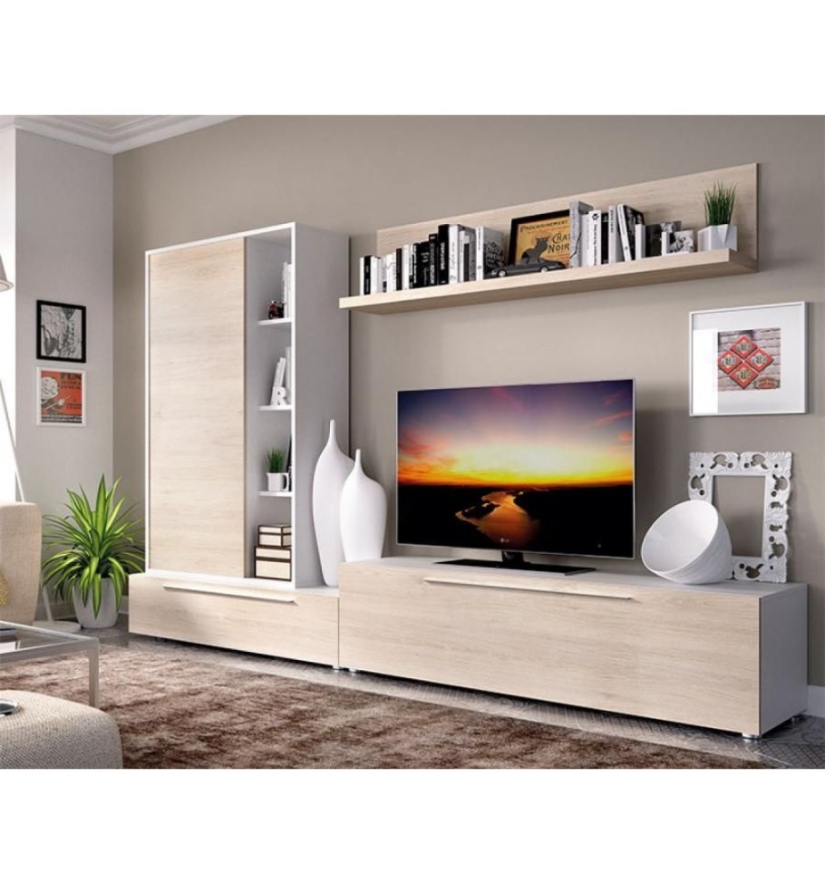 Стенка в зале с телевизором