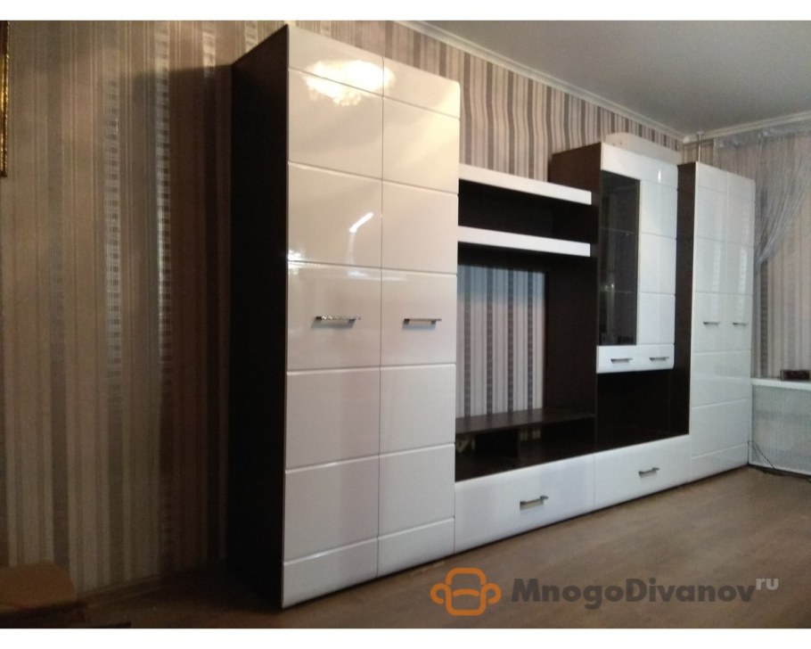 Стенка Ненси-1 белый глянец