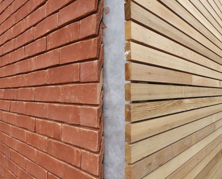 Отделка фасада обрезной доской