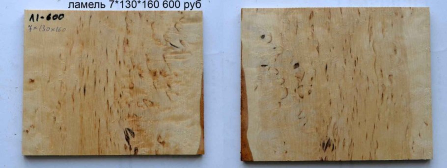 Побурение шпон берёзовый