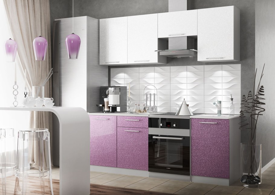 ДСВ кухня олива сирень