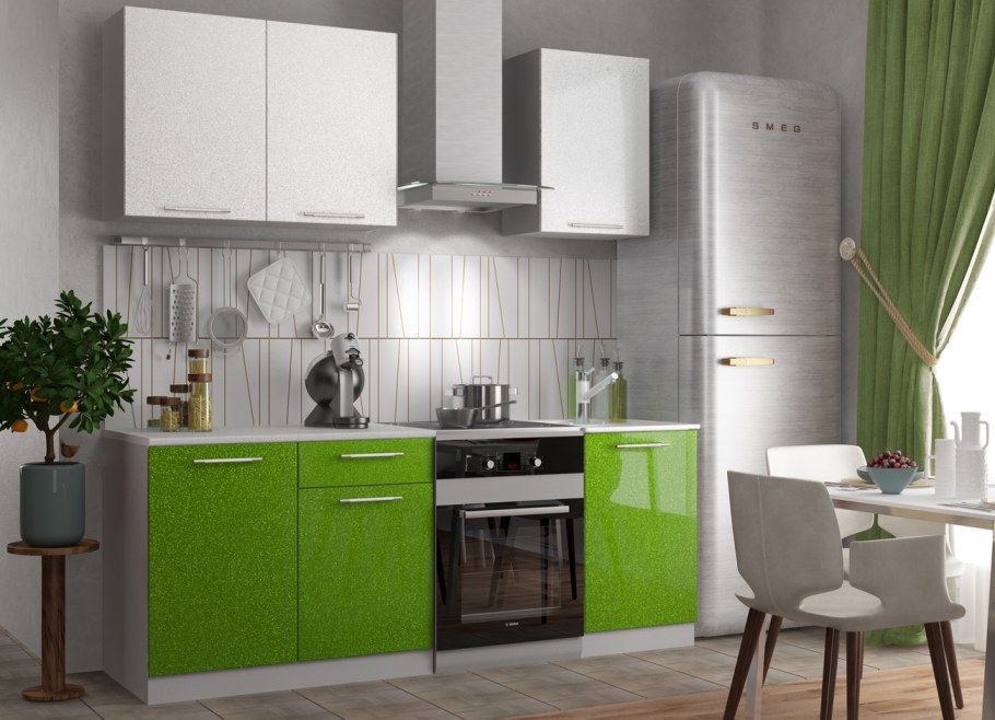 ДСВ кухня олива сирень