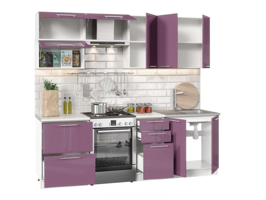 Кухня София олива сирень