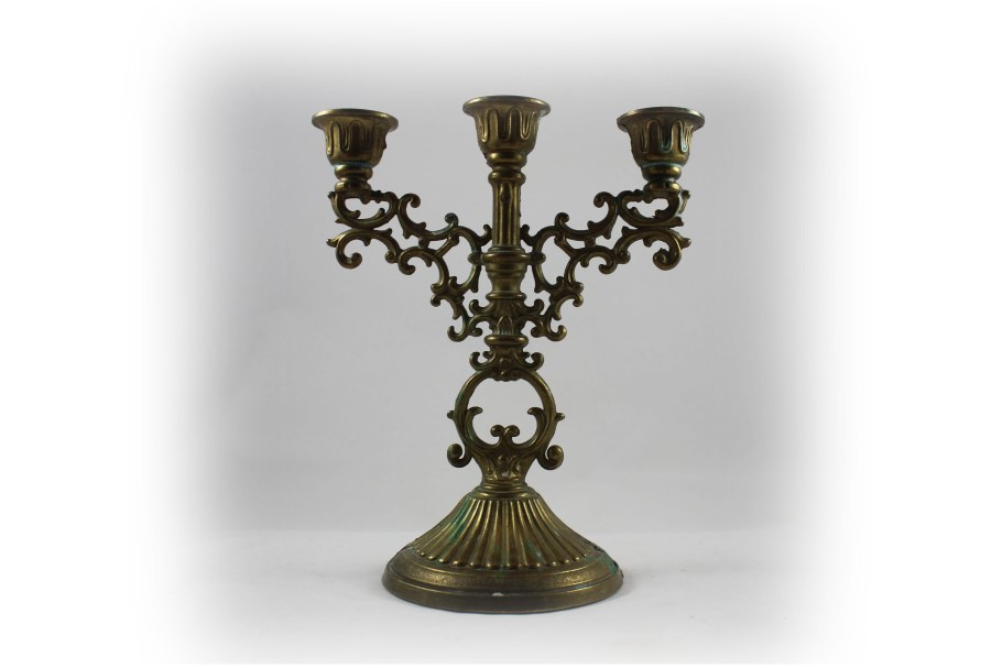 Подсвечник канделябр кобальт