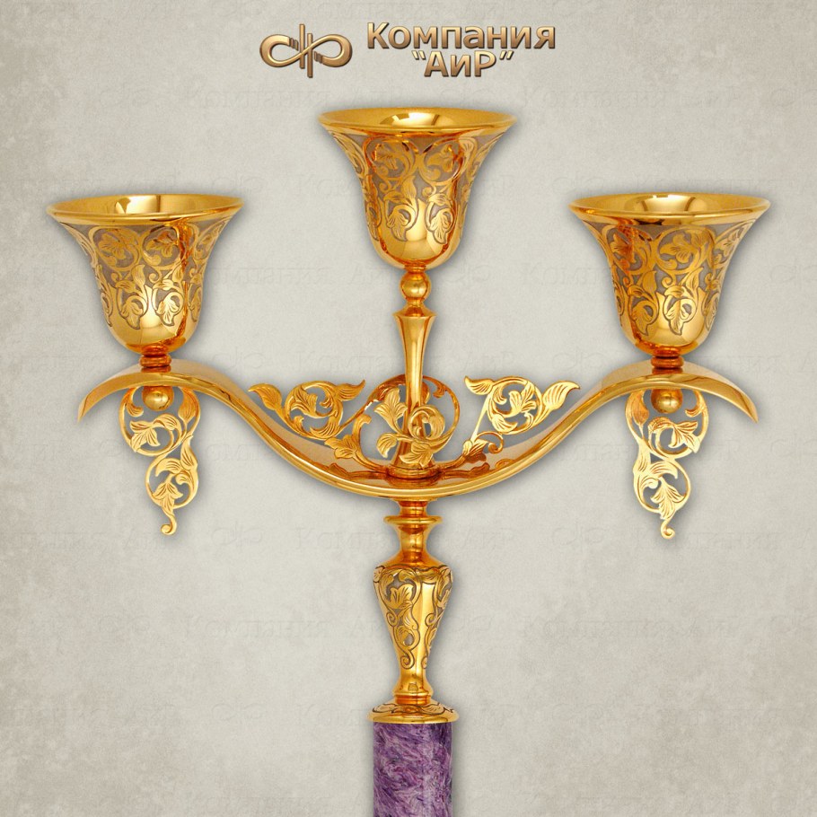 Канделябр трехрожковый