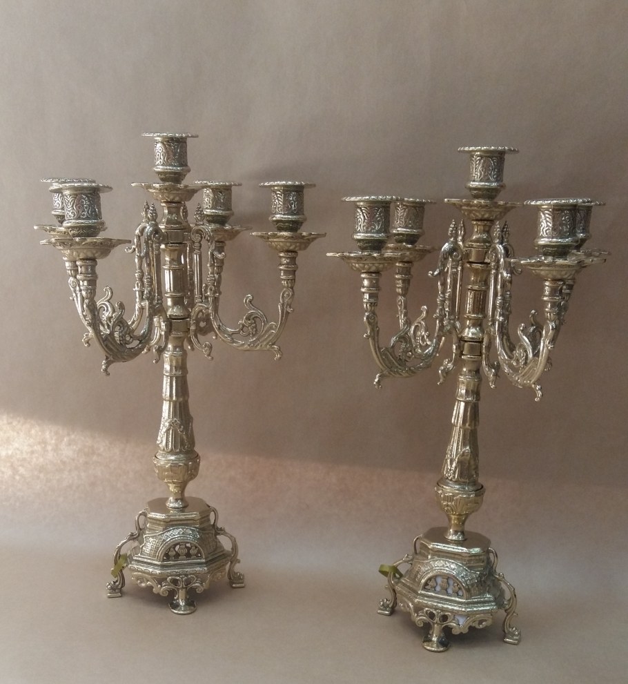 Канделябр латунный на 5 свечей Ростра (al-82-099- Ant)