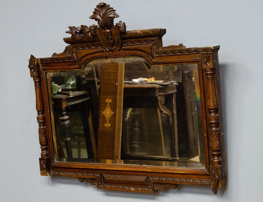 Старинное зеркало петухи