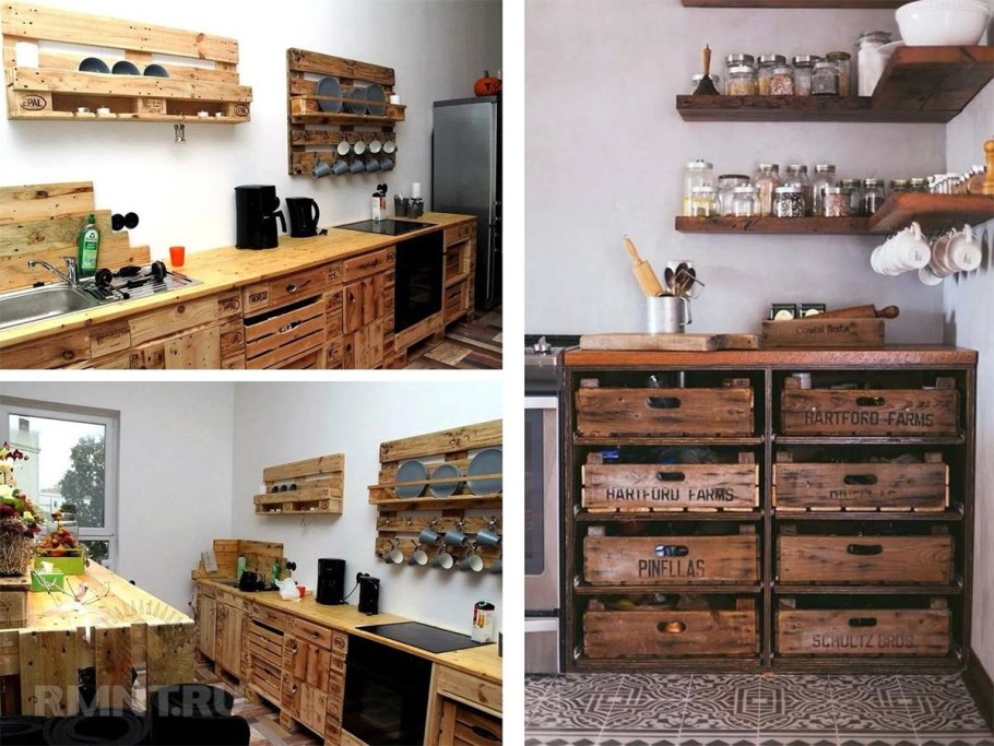 Мебель из паллет для кухни