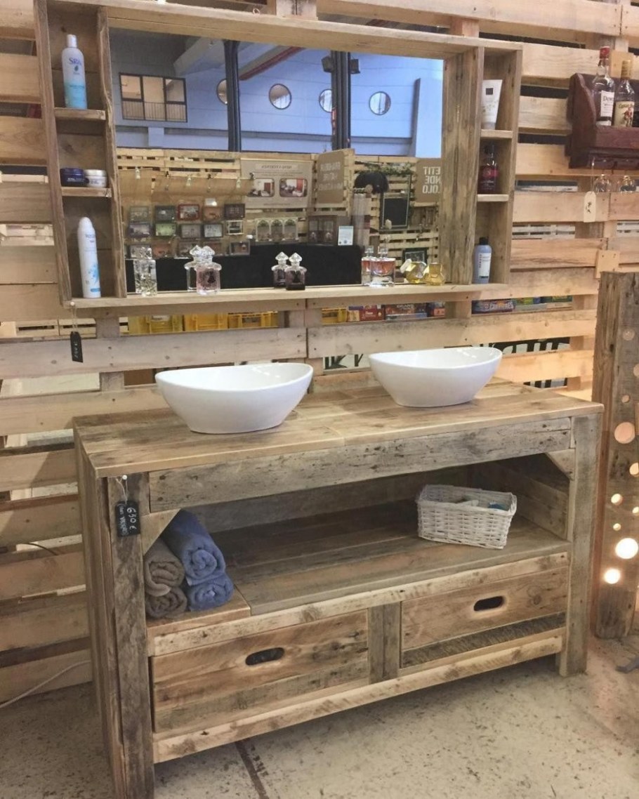 Мебель из паллет для ванной