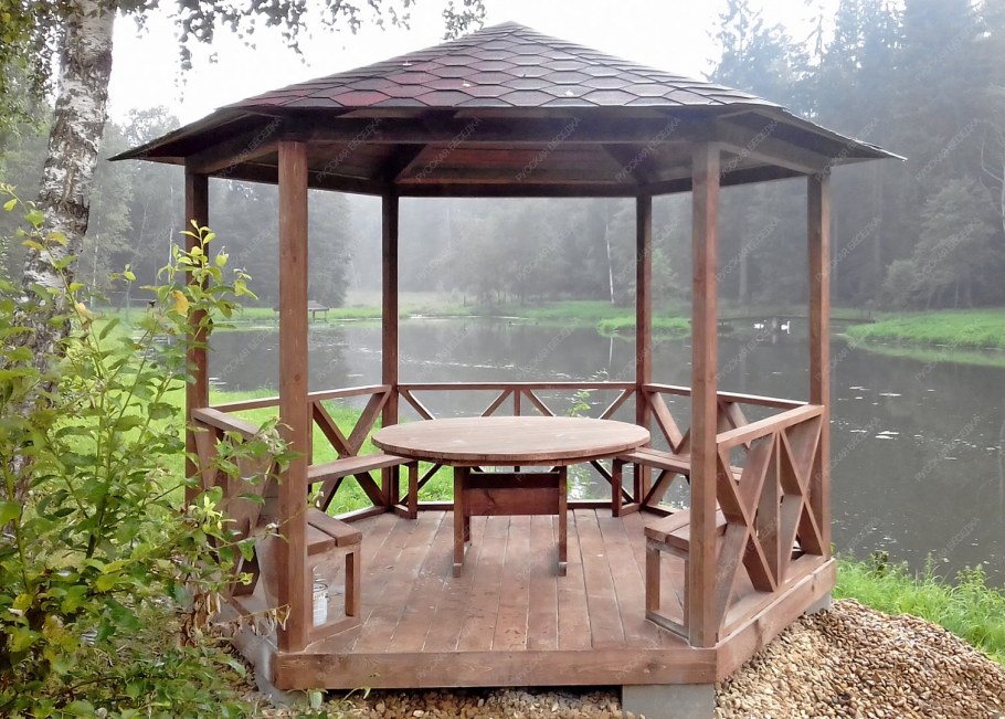 Оазис-Строй шестигранная беседка