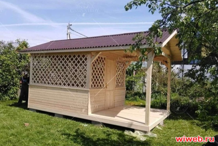 Беседка 3на5 односкатная