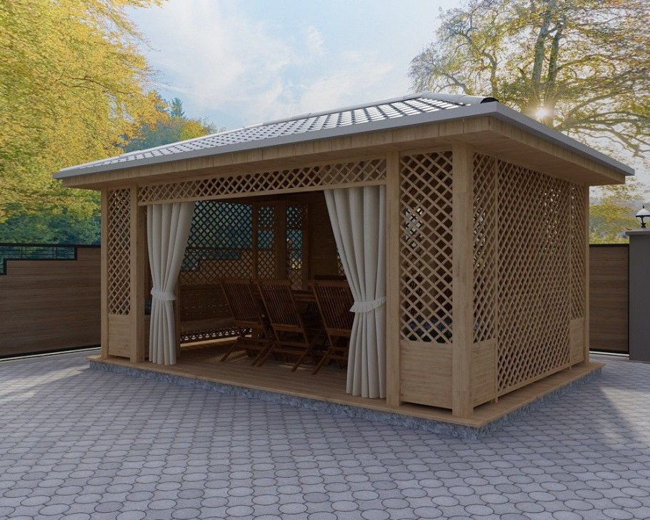 Беседка брусовая Gazebos