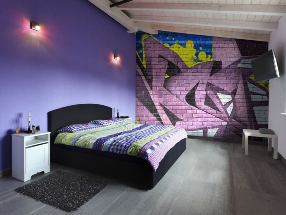 Фиолетовая комната для мальчика