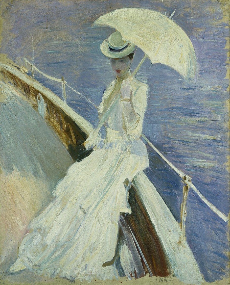 Поль Сезар Элле женщина в белом платье