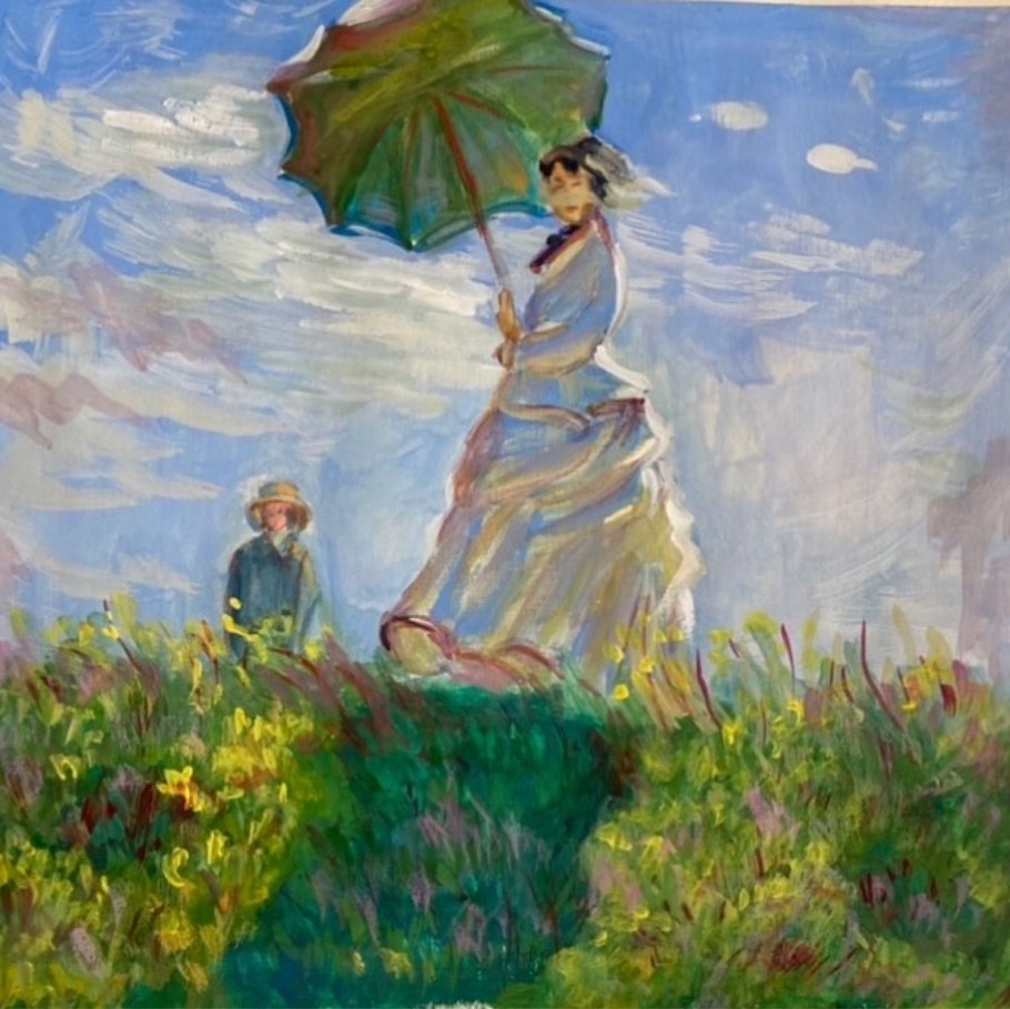 Клод Моне дама с зонтиком