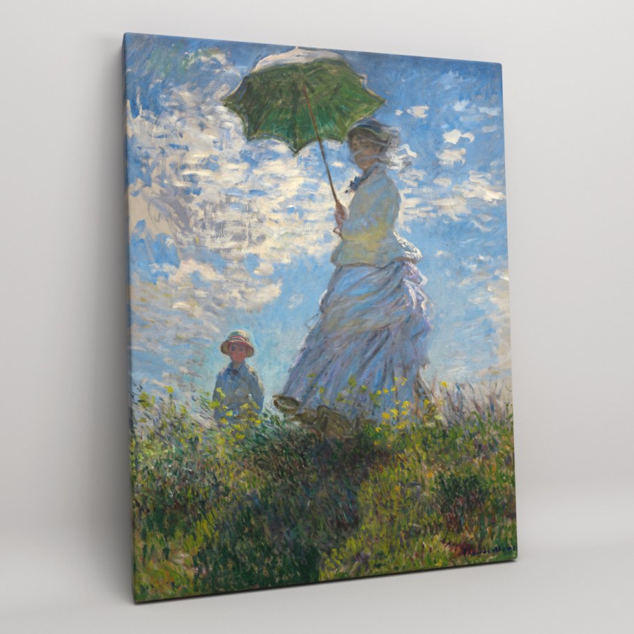 Клод Моне прогулка. Дама с зонтиком