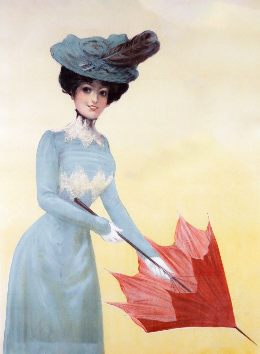 Картина леди зонтик