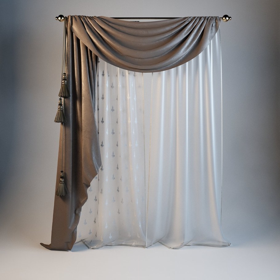 Драпировка штор на одну сторону