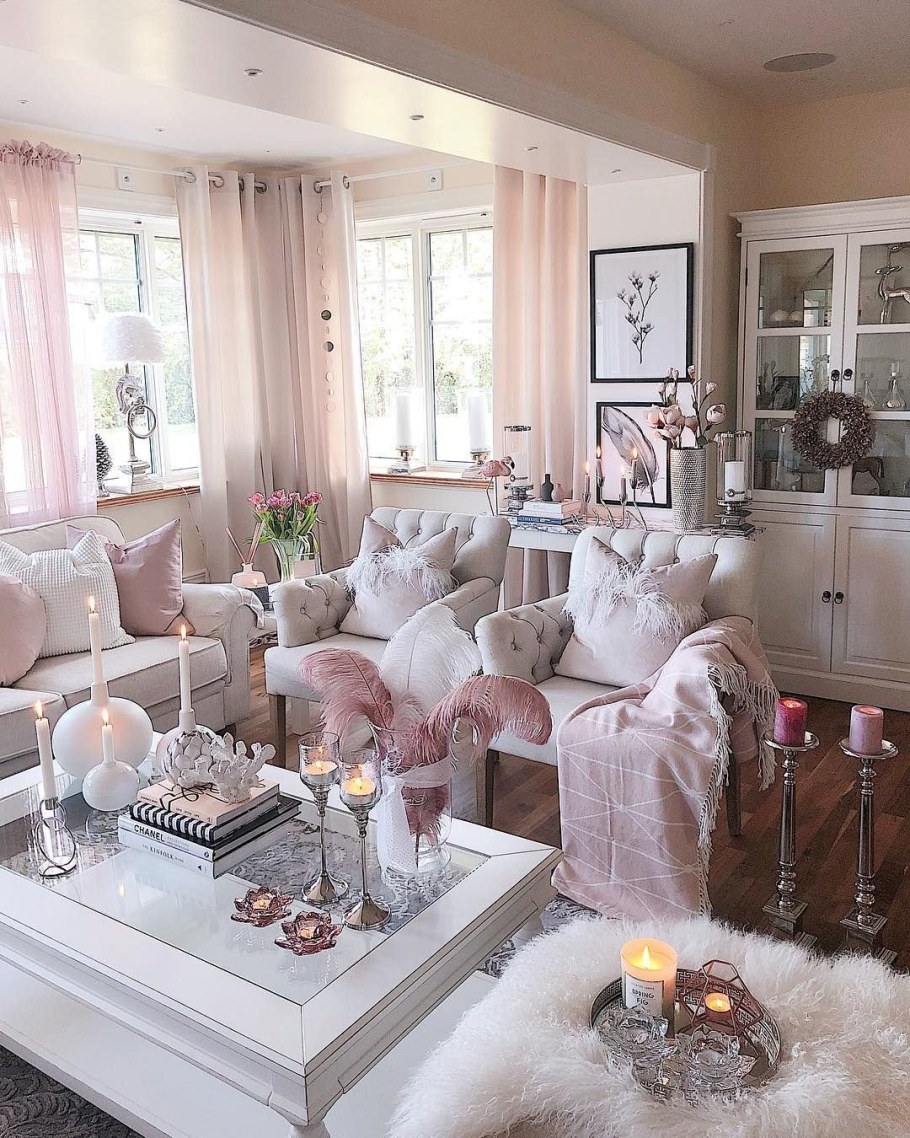 Шебби Шик в интерьере гостиной