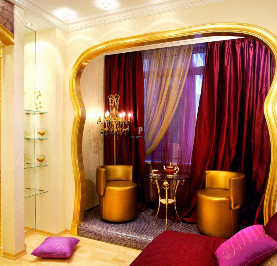 Золотой цвет в интерьере