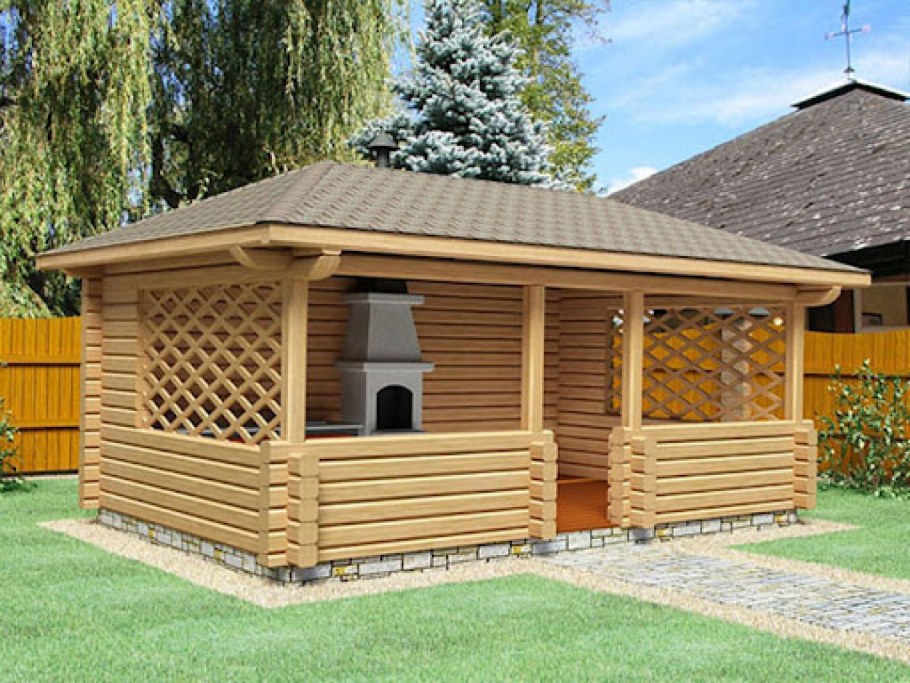 Беседка брусовая Gazebos