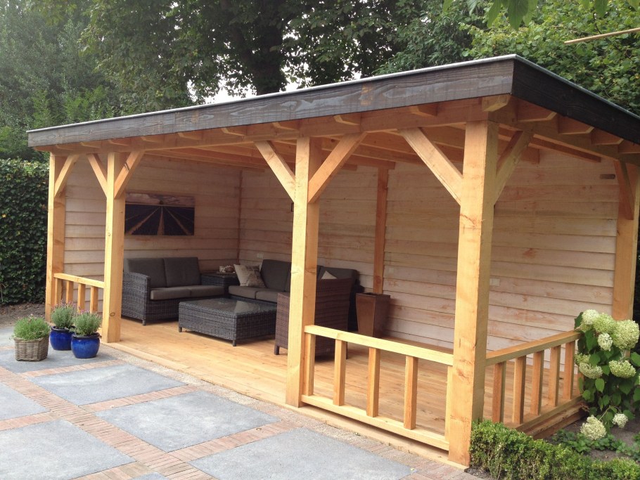 Беседка односкатная 3х4