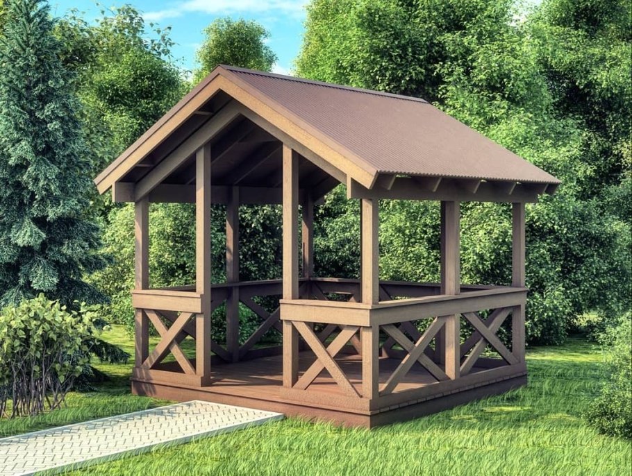 Беседка квадратная 2х2