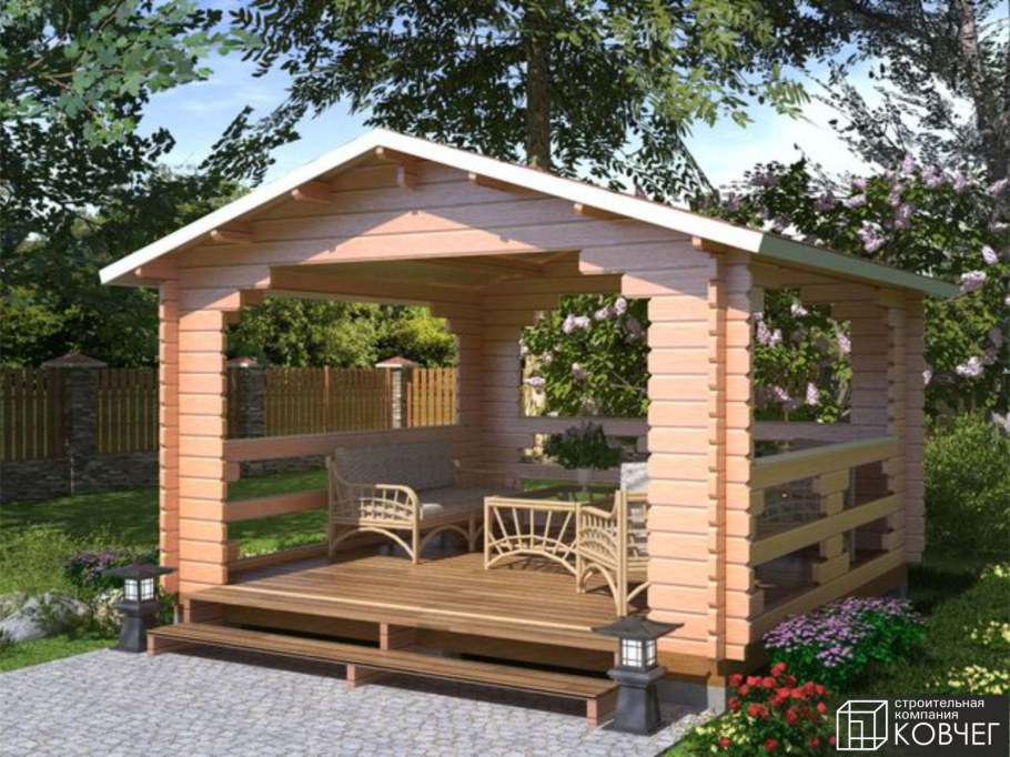 Беседка брусовая Gazebos