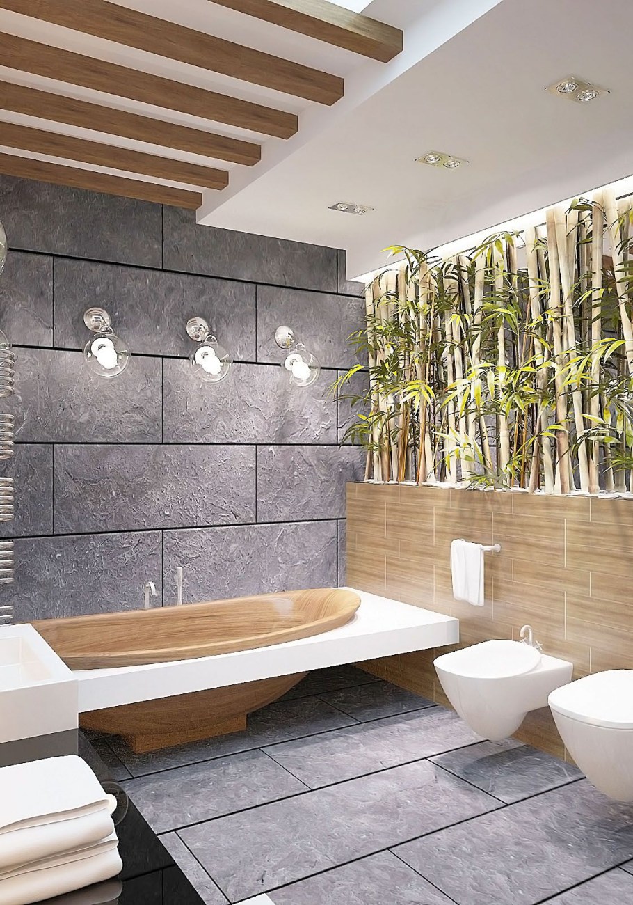 Ванная комната экостиль