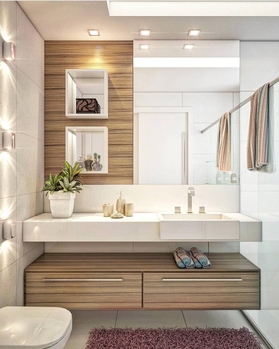 Ванная в стиле спа маленькая