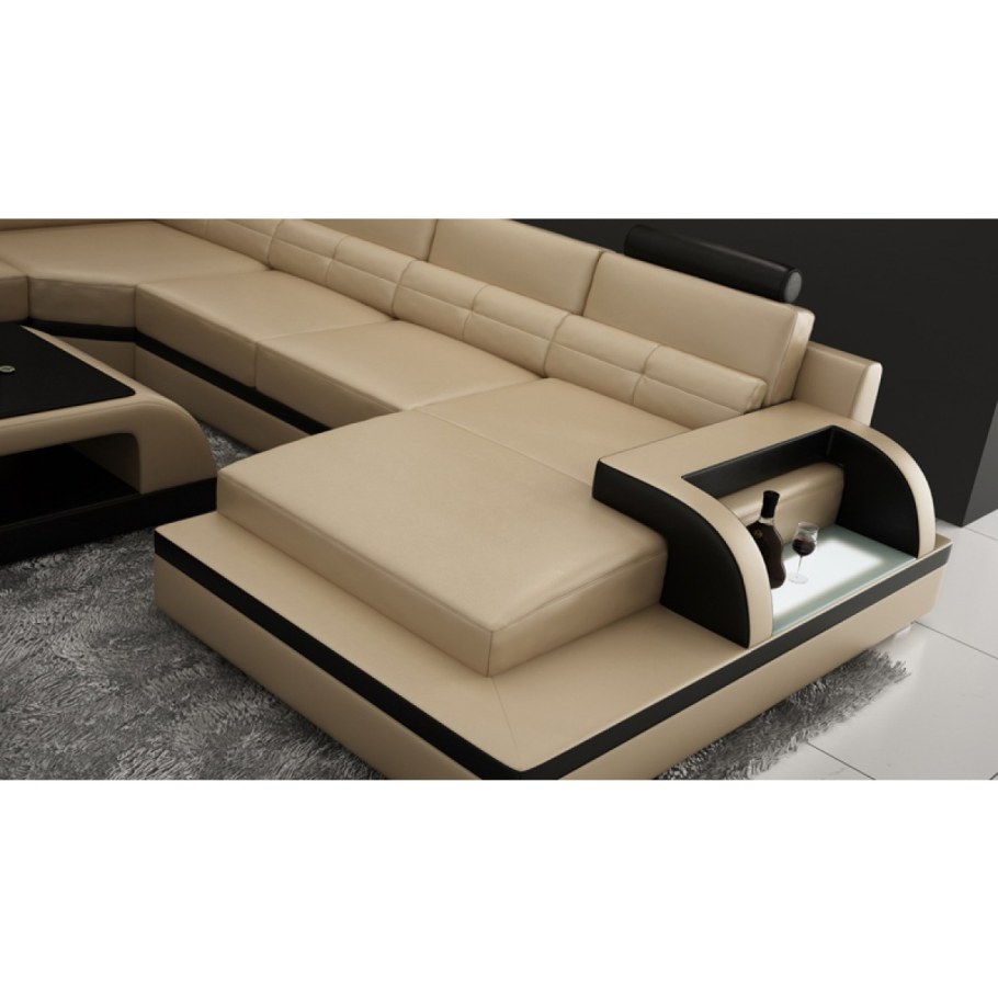 Диван с баром и подсветкой