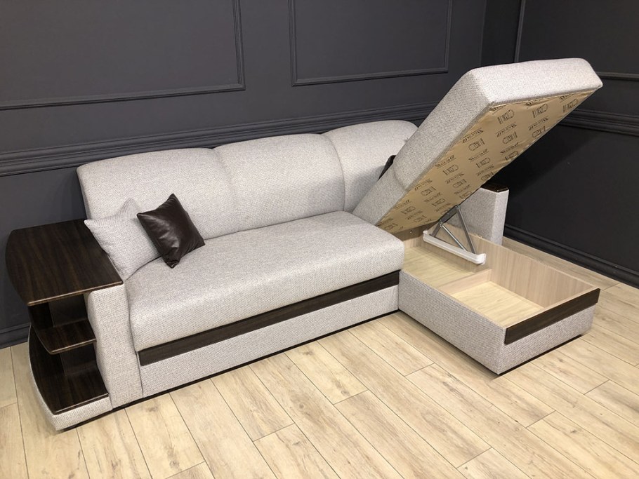 Угловой диван виза 08 с оттоманкой и столиком