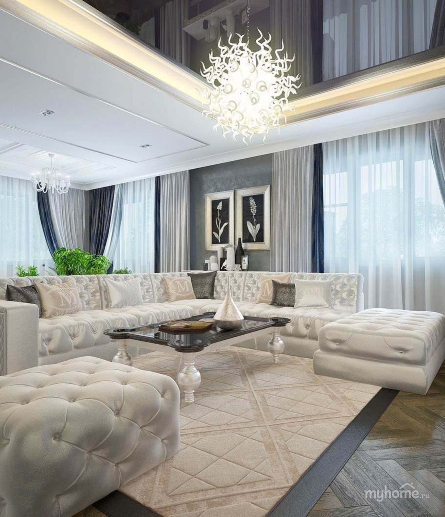 Гостиная в стиле арт деко в доме