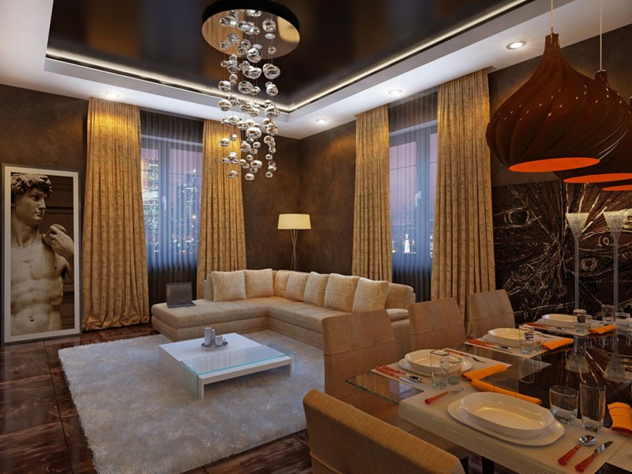 Авторский интерьер в гостиную интерьер