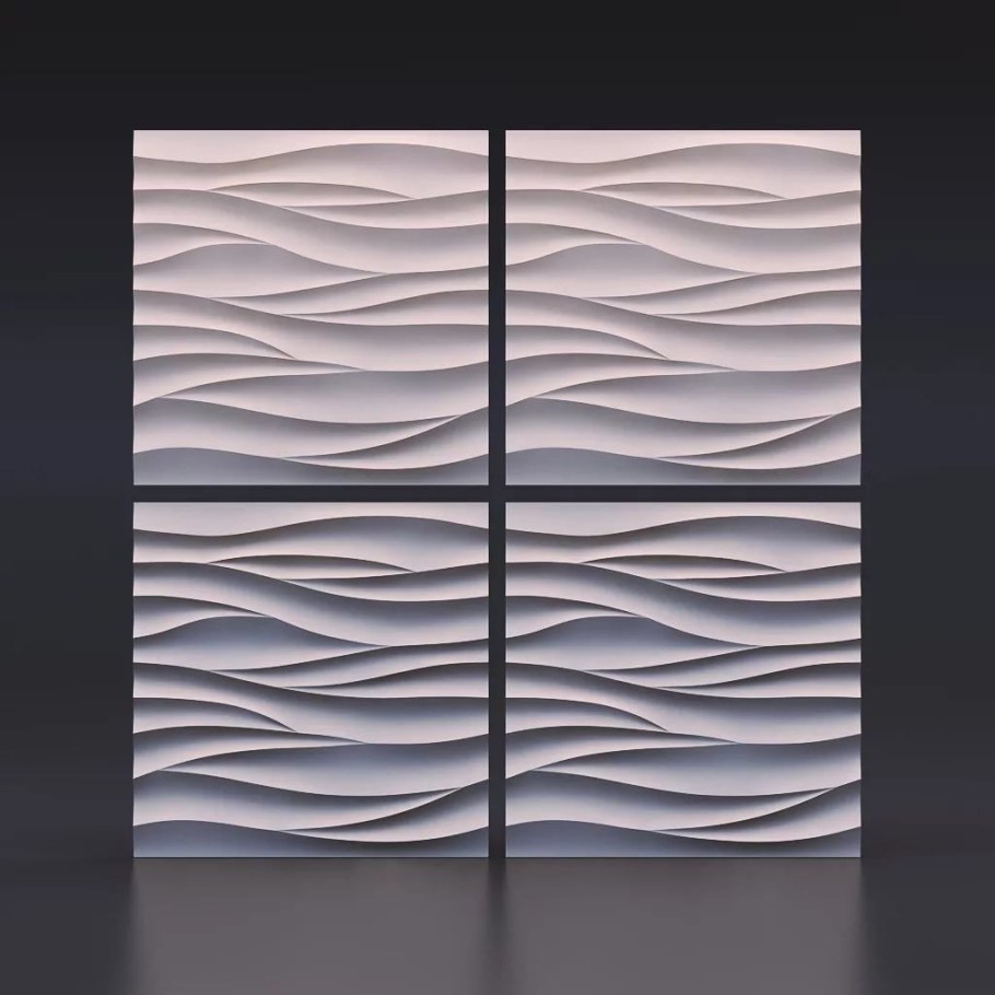 3d гипсовая панель "волна Атлантика"