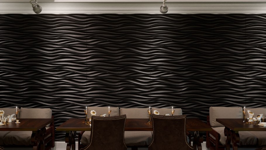 Черные панели на стену