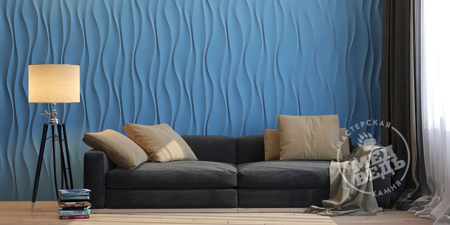 Гипсовая 3d панель водопад