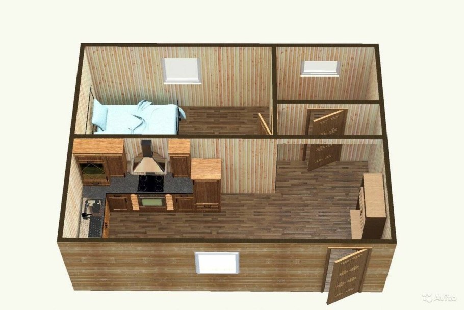 Модуль жилой 6х6 минидом