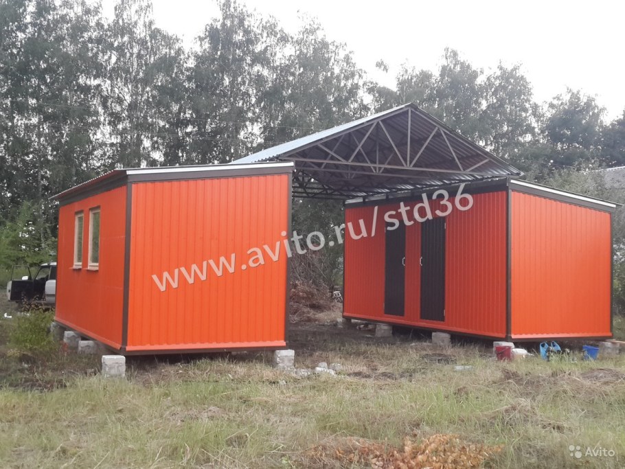 Домик из двух бытовок