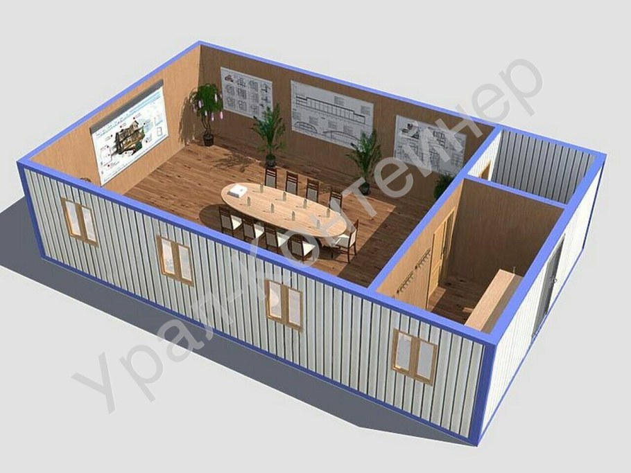 Вагон-бытовка 8 м планировка