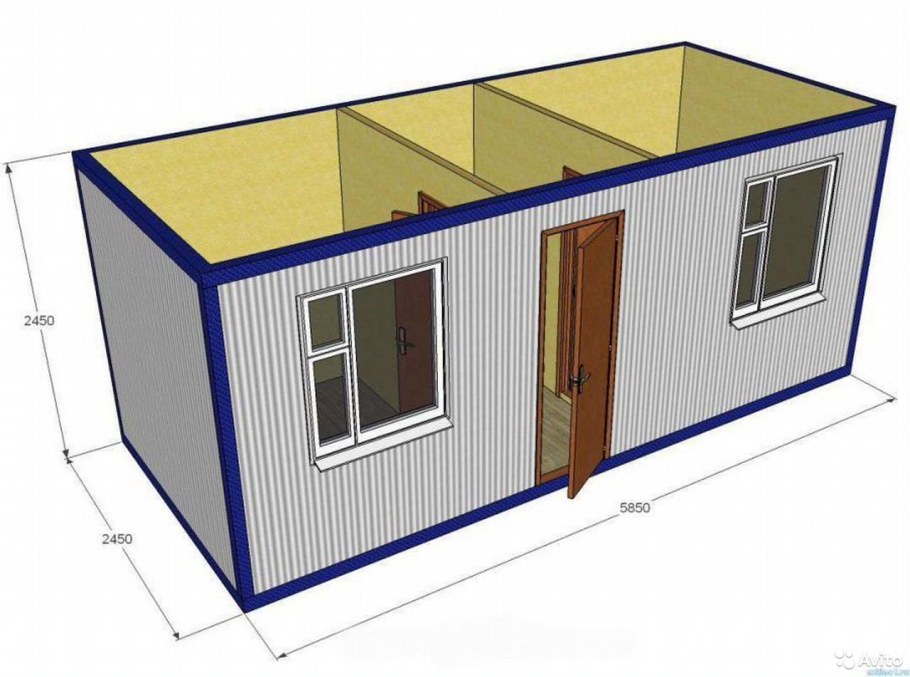 Блок контейнер 8х2.5