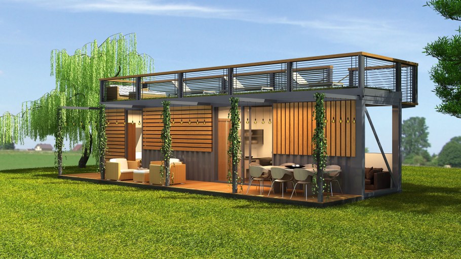 Контейнер с террасой