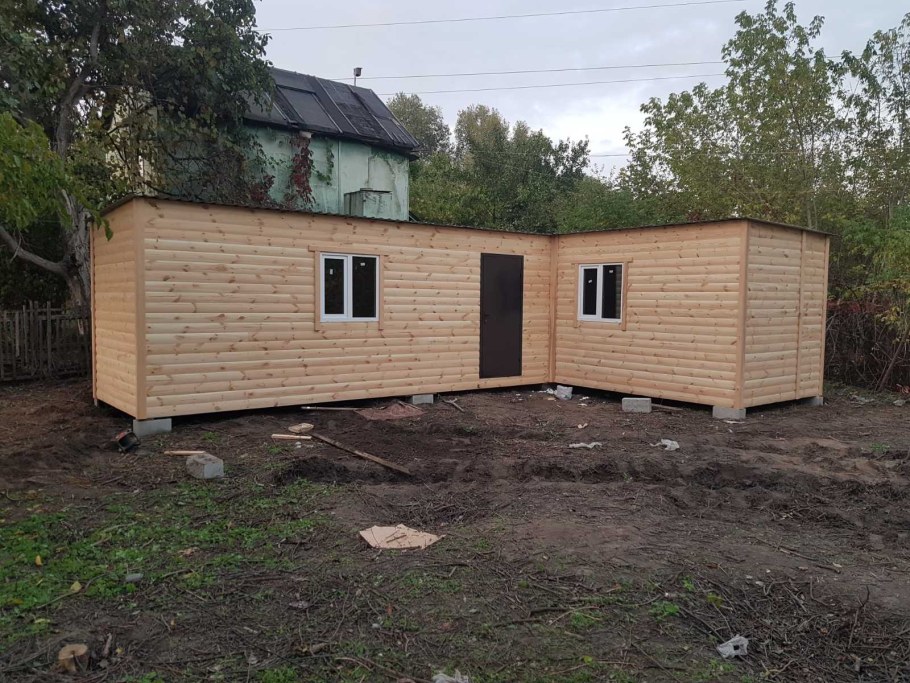 Покрыть бытовку односкатной