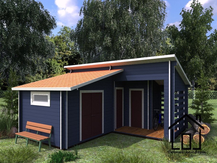 Угловой хозблок