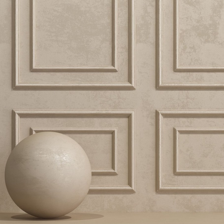 Декоративная штукатурка с молдингами