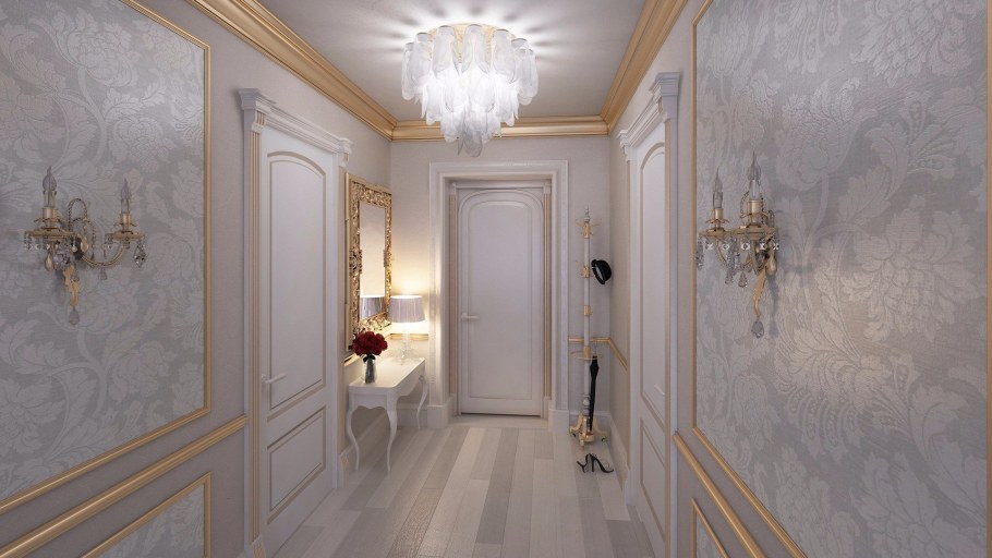 Декоративная штукатурка с молдингами