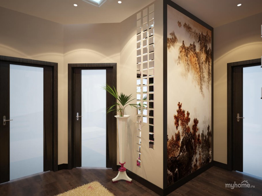 Фотообои на входную дверь в прихожей