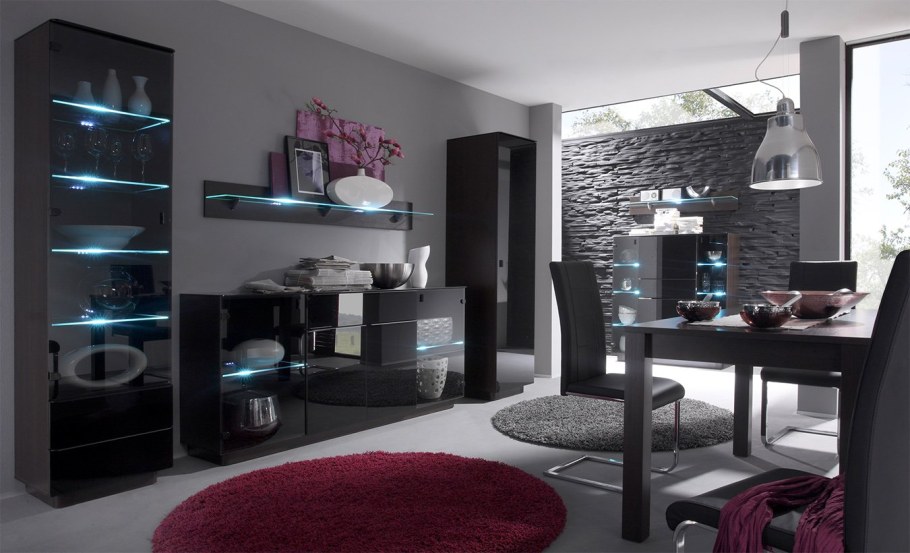 Гостиная Helvetia Lee черный глянец