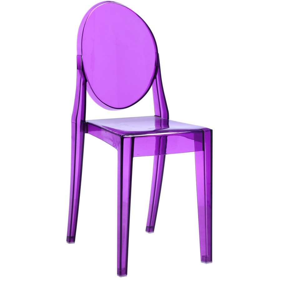 Стул прозрачный фиолетовый
