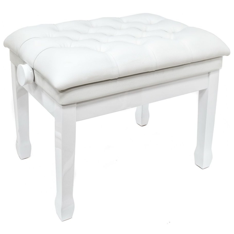 Банкетка для пианино Palette Hy-pj007 белая, полированная